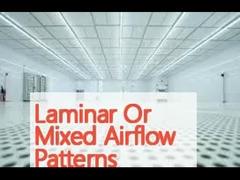 Modèles de flux d'air laminés ou mixtes Salle blanche modulaire avec filtre H14/H13 Hepa 0,3-0,5 m/s Vitesse moyenne du vent