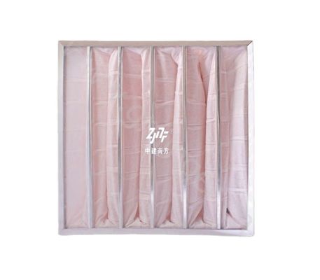 Efficacité Filtre à air de poche en fibre synthétique/en fibre de verre avec sac à poussière personnalisable