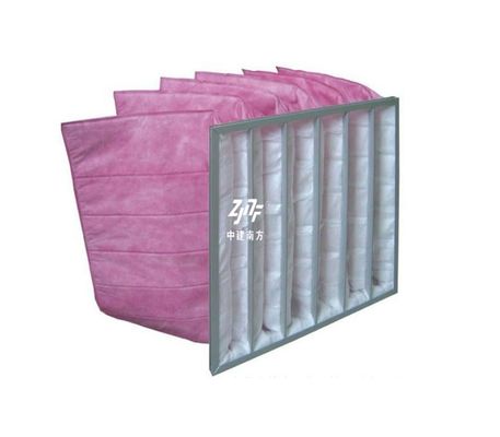 Filtres à air industriels personnalisés à 6 filtres à air avec faible résistance en fibres synthétiques