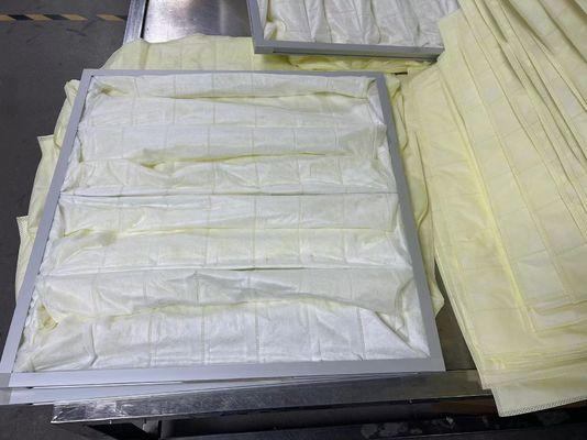 Filtre à air en fibre de verre 6 Hvac Filtre à air sac cadre personnalisé pour purificateur d'air propre