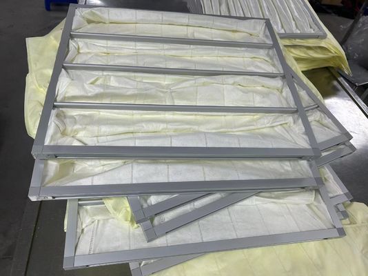 Filtre à poche de taille personnalisée pour l'air conditionné central à haute capacité de poussière