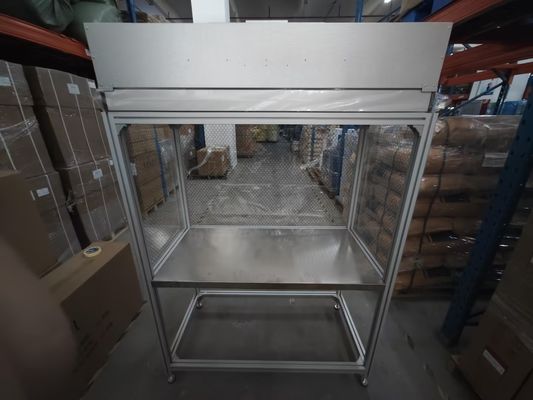 Système de débit d'air laminaire à haut rendement Surface de travail en acier inoxydable Contrôle automatique portable du débit d'air