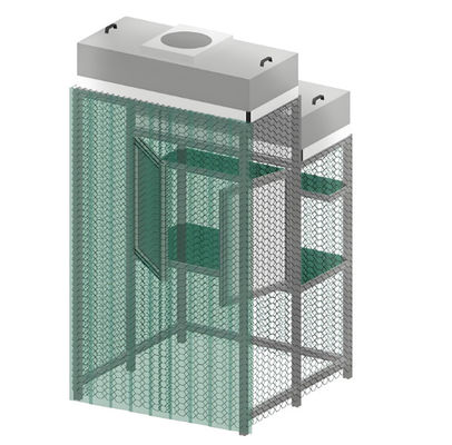 Fabrique fournie salle blanche en acier inoxydable cabine pour les surfaces non poreuses et la protection du personnel dans l'usine de fabrication de biotechnologie