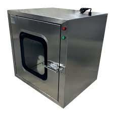 Boîte de passage de salle blanche de l'industrie de l'optique avec passer-à travers de serrure d'air et barrière d'air en argent