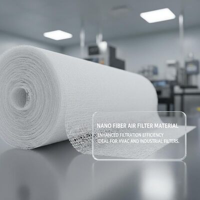 quality Matériau de filtre à air en nanofibres Efficacité de filtration améliorée Médias de filtration d'air Idéal pour les filtres CVC et industriels factory