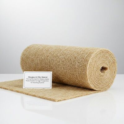 quality Matériau de filtration d'air en fibre de verre Resistant à la chaleur Matériel de filtration d'air adapté aux systèmes de traitement de l'air à haute température factory